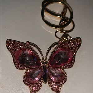 Crystal Butterfly purse/bag purse charm keychain